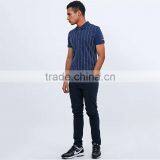 Wholesale New Design Jersey Fabric Polo Shirt Vertical Striped Polo Shirt Custom thumbnail-2