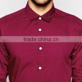 Slim Fit Mans Red Shirt With Long Sleeves, Latest Formal Shirt Designs for Men thumbnail-2
