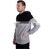 Cotton Pullover Hoodie Black and Grey Color Hoodies Fabric thumbnail-2
