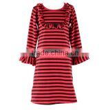 2017 Smocked Children Clothing Wholesale Girl Dresses Cotton Ruffle Bib Long Sleeve Dresses thumbnail-4