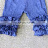 New Design Kids Denim Shorts Blue Jeans Wholesale Boutique Child Blue Denim Shorts thumbnail-3