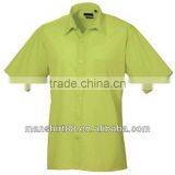 Mens Short Sleeve Formal Poplin Plain Work Shirt thumbnail-4