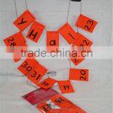 Orange felt "Happy Halloween" 18th-31st October Halloween Advent Calendar countdown Garland/treat bunting