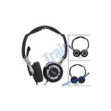 High Quality and Fashional TM-H25MV Super Bass Full-size Stereo PC Headphone with Microphone (Black)