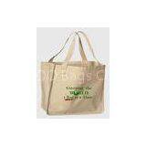 Handmade Recyclable Cotton Shopping Bags , Cotton Tote Bag With Silk Screen Printing thumbnail-1