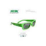 Green Elegant RealD MI Circular Polarized 3d Glasses Logo Printing For Viewer