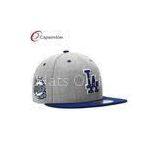 Grey LA Doogers Sports Flat Brim Baseball Hats With Wool and Acrylic thumbnail-1