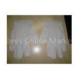 White colour 3.5 mil synthetic vinyl powdered gloves ambidextrous , beaded cuff