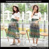 Korean Style Short Sleeve Blouse Printed Pregnant Maxi Dresses Ladies Maternity Dress thumbnail-1