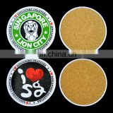 Promotional high quality cheap recycled durable tin coaster with cork back