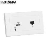 300Mbps 118 Type Wall Mount Wireless AP Access Point Socket WiFi Repeater Extender Router for Hotel Domitory Office Room thumbnail-1