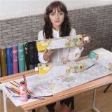 Custom Giant Wall Size Coloring Book and Poster for Adults and Kids Activities thumbnail-3