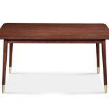 Retro Oak Kitchen Table Kitchen & Dining Furniture Sets Rectangular Wooden Dining Table Set for 6 for Sale thumbnail-2