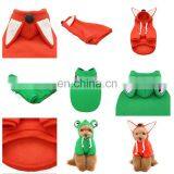 Wholesale Frog Fox Appearance Hoodies Two-legged Teddy French Bull Pets Cosplay Dog Clothes Solid Color thumbnail-5
