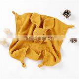 100% Органический хлопковый мюзли с бантиком, мягкая игрушка - плед в виде кролика