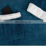 Wearable Blanket With Sleeves Arms Super Soft Warm Comfy Large Fleece Plush Sleeved TV Throws Wrap Robe Blanket for Adult Women thumbnail-5