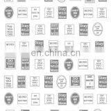 JOYFUL 634-643 Golden Rose Gold Letters Words Numbers 3d Laser Holographic Nail Sticker thumbnail-3