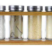 4 Jars Spice Racks Set Countertop Spice Rack Inside Cabinet Spice Rack Organizer thumbnail-3