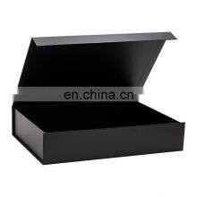 Custom Ribbon Bow a4 Shallow Black Laminated Presentation Gift Box With Magnetic Lid thumbnail-5