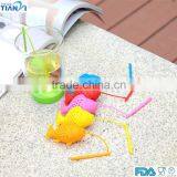 2015 Newest Color Less Pink FDA Approved Silicone Tea Strainer thumbnail-3
