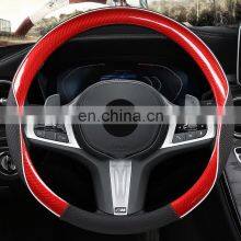 Autoaby Classic Carbon Fiber Pattern Car Steering Wheel Cover Four Seasons Universal 3D Lattice Non-slip Pattern thumbnail-5