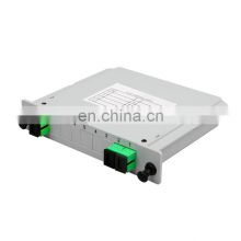 FTTH 1X2 SC APC PLC Box Plug-in Type Cassette PON CATV Optical Splitter