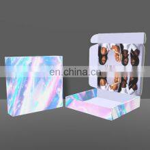 Custom Logo High Quality Cosmetics Dress Pajamas Cardboard Box Corrugated Mailer Wigs Box Packaging thumbnail-3