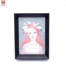 Пластиковый фоторамка PS голубо-серого цвета с широким бортиком thumbnail-2