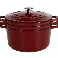 4-Piece Enameled Cast Iron Stackable Cookware Set