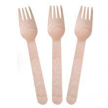 Biodegradable Cutlery Natural Wood /Birch Wooden Disposable Cutlery Set Spoon Fork Knife(1000/Case) thumbnail-3