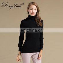 Basic Design Solid Pattern Cashmere Turtleneck Sweater for Women Winter Office Lady Style OEM Service for Adults thumbnail-4