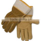 Working Gloves in Brown & Cream Color