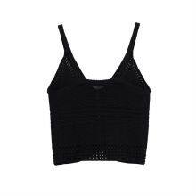 Spring New European and American Style Round Neck Women's Design Sense Niche Temperament Suspender Knitted Sweater thumbnail-1