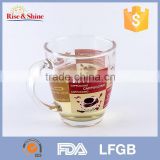 wholesale glass coffe mug with handle/OEM coffee glass mug                        
                                                Quality Choice