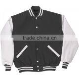 Varsity Letterman College Baseball Jackets, Wool Body & Leather Sleeves