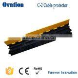 Cable Protector 2 Channel Black&Yellow Rubber Cable Cross Event Plastic Cable Channels thumbnail-4