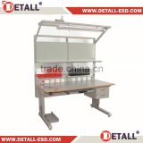 Lab industrial workbenches with power channel (Detall)