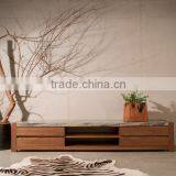 Modern Travertine Top Tv Stand Wooden Base With Drawers Good Quality For Home thumbnail-1