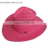 flower printing pure color cowboy hats for men or lady with adjustable sweat band