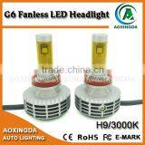 DC12-24V 3000lm G6 Led Head Light Canbus h9 All in One no Fan Auto Led Headlight Kit thumbnail-4