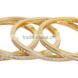 Indian Gold Plated American Diamond 4Pcs Set Bangle For Women thumbnail-3