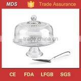 Home Gifts Handmade Clear Glass Dome Cake Cover thumbnail-1