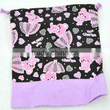 Urple Floral Print Drawstring Tote Bag