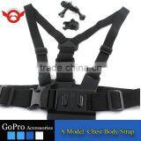 A Model:chest Body Stra Chest Belt for Gopro Hero 2/3/3+/4/4 Session, Gopro Accessories With 3-way Adjustment Base