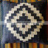 Hand Woven Kilim Pillow Cover Indian Jute Cushions 18X18 Decorative Throw Shams thumbnail-1