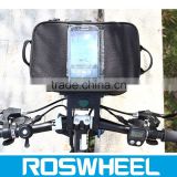 Wholesale new style waterproof bicycle travel handlebar bag with high density fabric 11812