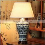 Factory prices blue and white chinese ceramic table lamps with 3C certification