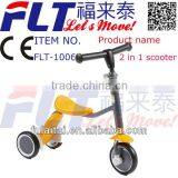 The Newest Fashion 2 in 1 FLT-1006 Three Wheel Scooter With Strong Steel and PU Wheel for Sale in 2013 thumbnail-1