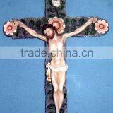Polyresin Cross With Crucifix Figurines Decoration Craft