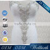 Simple Sex Crystal Wedding Dress 2016 thumbnail-6